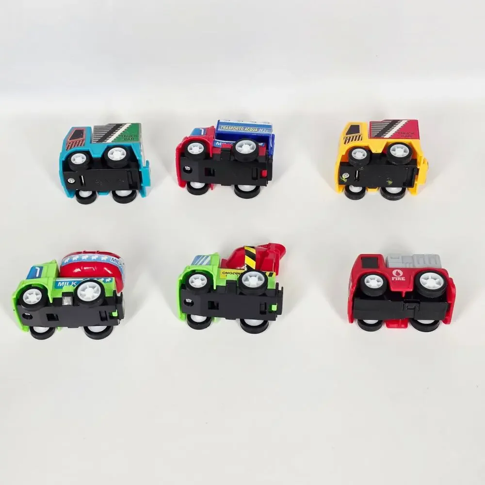 FUNCORN TOYS MINI PULL‑BACK VEHICLE SET – 6 MIXED CARS & TRUCKS – AGES 3+